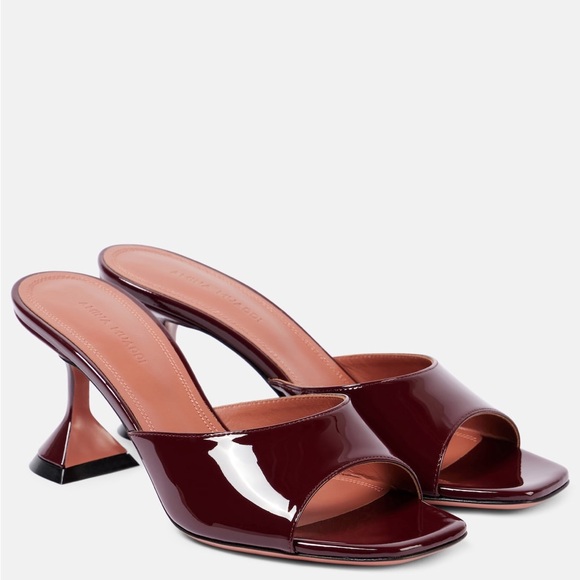 Amina Muaddi Shoes - Amina Muaddi Burgundy Heels